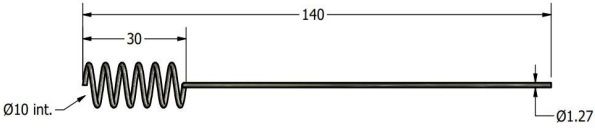 All-platinum helicoidal electrode