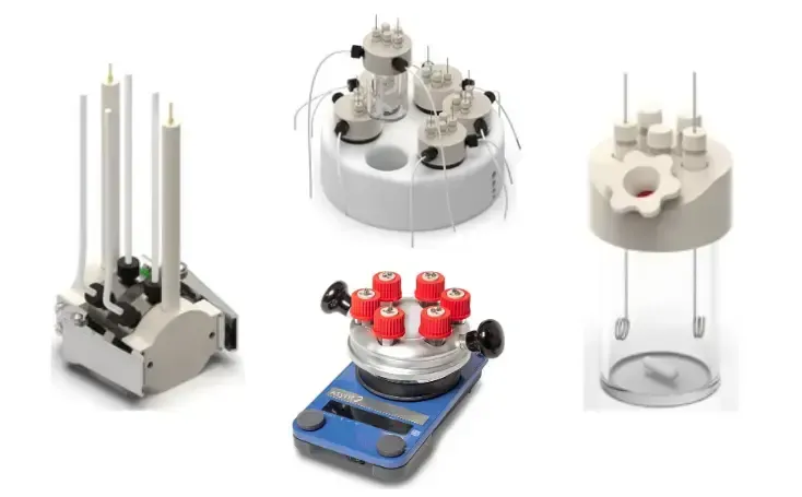 Collage of products belonging to category All Electrosynthesis benchtop reactors