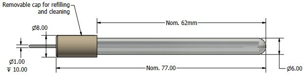 Solvent Resistant Reference - Single Junction Ag/Ag+