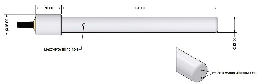 Silver/Silver Oxide Reference – Alkaline Environment Single Junction Reference