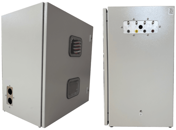 Faraday cage with customizable connection plate