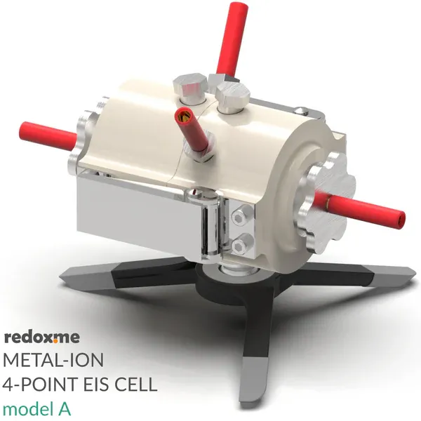 Metal-ion 4-point EIS, model A – Metal-ion 4-point Electrochemical Impedance Spectroscopy Cell, model A