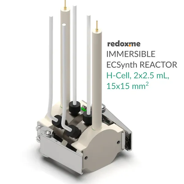 Immersible Electrosynthesis Reactor, H-Cell, 2x1.5 mL, 15x15 mm2