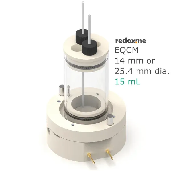 EQCM 14 mm or 25.4 mm dia., 15 mL - Electrochemical Quartz Crystal Microbalance cell
