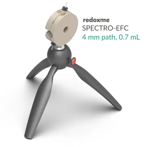 MM Spectro-EFC, 4 mm path, 0.7 mL - Magnetic Mount Spectro-Electrochemical Flow Cell with reduced optical path
