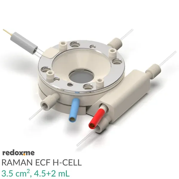 Raman ECF H-Cell 3.5 cm2, 4.5+2 mL - Raman Electrochemical Flow H-Cell