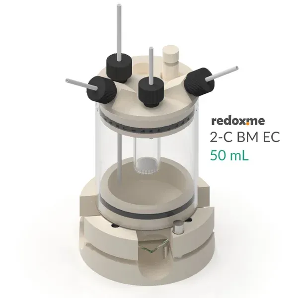 2-C BM EC 50 mL - Two-compartment Bottom Mount Electrochemical Cell 50 mL