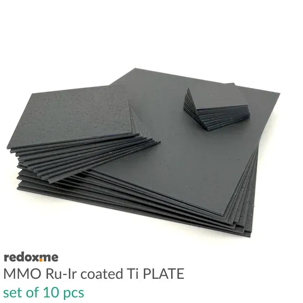 MMO Ruthenium-Iridium Coated Titanium Plate - set of 10 pcs