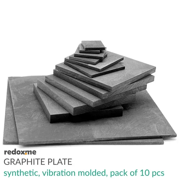 Graphite Plate - Synthetic, Vibration Molded - pack of 10