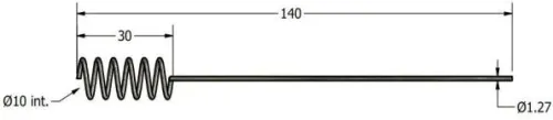 All-platinum helicoidal electrode