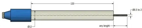 Standard silver electrode with 12mm plastic body