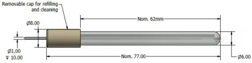 Solvent Resistant Reference - Single Junction Ag/Ag+