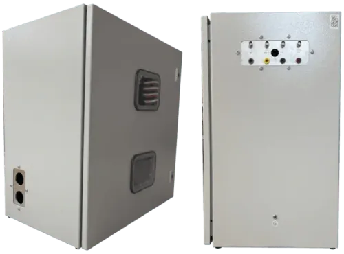 Faraday cage with customizable connection plate