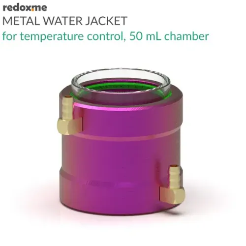 Metal Water Jacket for Temperature Control, 50 mL chamber